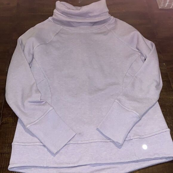 Apana Cowl Neck Cozy Sweat Shirt Lavender Small - Picture 1 of 9